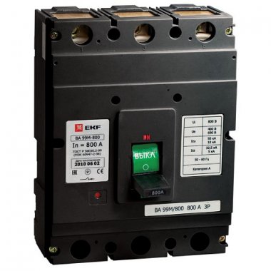 Фотография товара 'EKF Выключатель автоматический ВА-99М 800/800А 3P 50кА PROxima mccb99-800-800m'