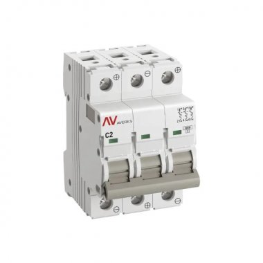 Фотография товара 'EKF mcb10-DC-3-02C-av Выключатель автоматический AV-10 DC 3P 2A (C) 10kA'