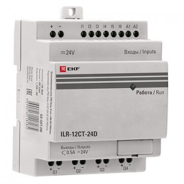 Фотография товара 'EKF Программируемое реле 12 в/в т 24В PRO-Relay PROxima ILR-12CT-24D'