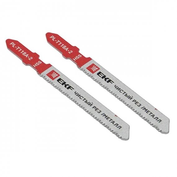 Фотография товара 'EKF pl-t118a-2 Пилки для электролобзика прямые T118A (чистовой рез по металлу)(HSS)'