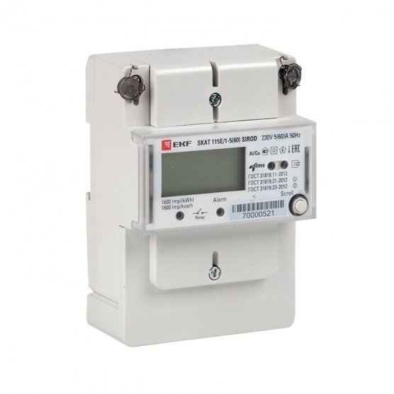 Фотография товара 'EKF 11502R-3-6 Счетчик электрической энергии SKAT 115E/1-5(60) SIROD'