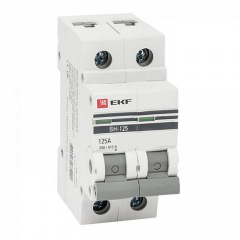 Фотография товара 'EKF Выключатель нагрузки 2P 125А ВН-125 PROxima SL125-2-125-pro'