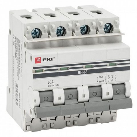 Фотография товара 'EKF Выключатель нагрузки 4P 25А ВН-63 PROxima SL63-4-25-pro'