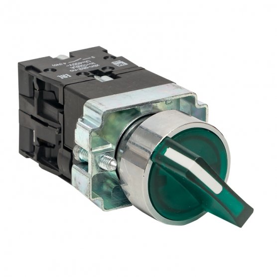 Фотография товара 'EKF xb2-bk33-g-24 Переключатель BD33 3P c зеленой подстветкой 24В NO'