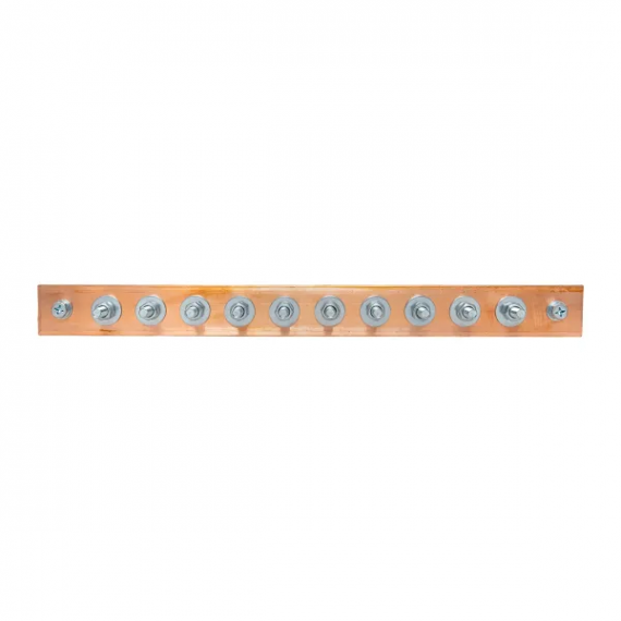 Фотография товара 'EKF gc-e2010 Главная заземляющая шина с изоляторами на 10 подключений ГЗШ-10 Сu'