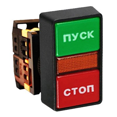 Фотография товара 'EKF Кнопка AS-22N Пуск-Стоп прямоугольная 24В NO+NC PROxima pbn-as-rec-24'