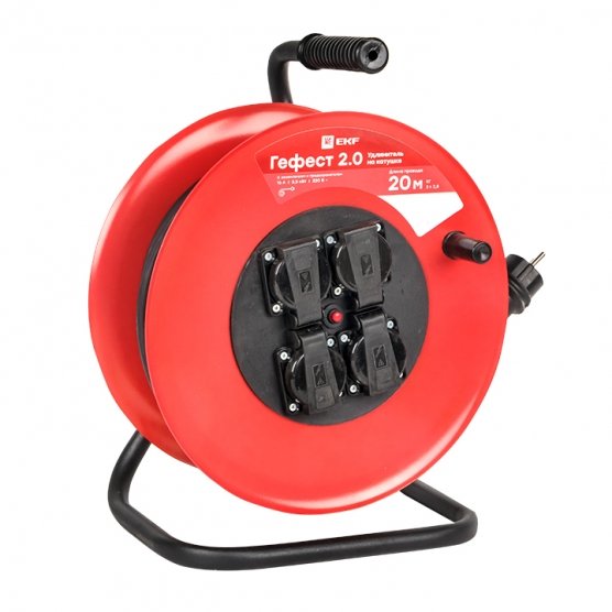 Фотография товара 'EKF UKG02-16-R325-4-40-IP44 Удлинитель на катушке "Гефест 2.0" КГ 3*2,5'