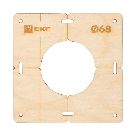 Фотография товара 'EKF sh-d68-1 Шаблон для подрозетников c 1 отв. диам. 68 мм Expert'