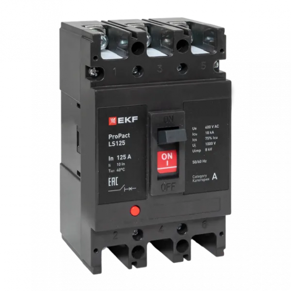 Фотография товара 'EKF mccb-125-18-3-160-ls Автоматический выключатель LS125 18кА 3P 160А'