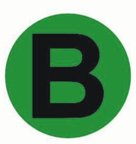 Фотография товара 'EKF an-2-9-1 Наклейка "B" d=20мм PROxima'