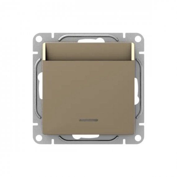 Фотография товара 'EKF UP1-SWC-card Механизм выключателя, карточный, с подсветкой, шампань Эпика'