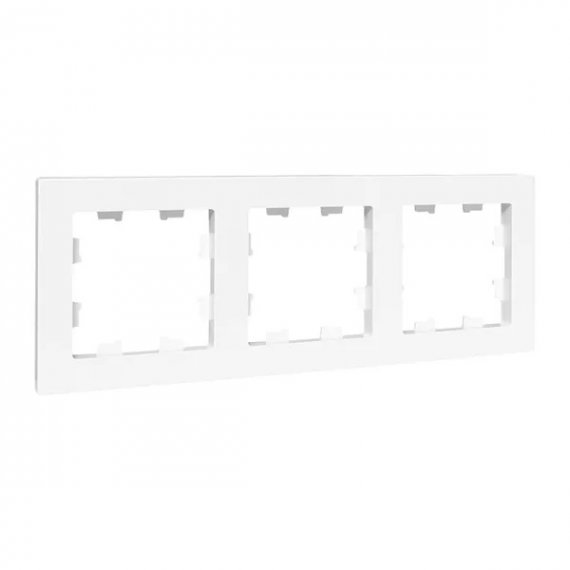 Фотография товара 'EKF UP1-FPW-03 3 - местная рамка, белая, пластик Эпика'
