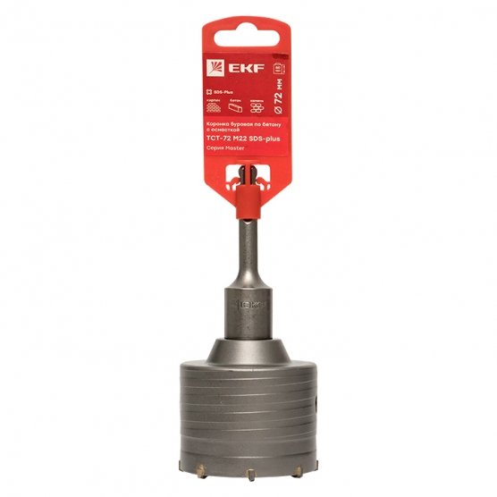 Фотография товара 'EKF tct-72-m22 Коронка буровая по бетону с оснасткой TCT-72 М22 Master'