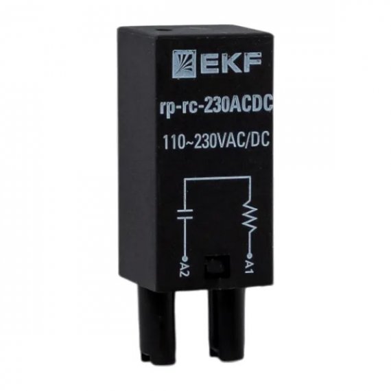 Фотография товара 'EKF rp-rc-230ACDC Модуль защитный RC 110-230В AC/DC для промежуточных реле RP AVERES'