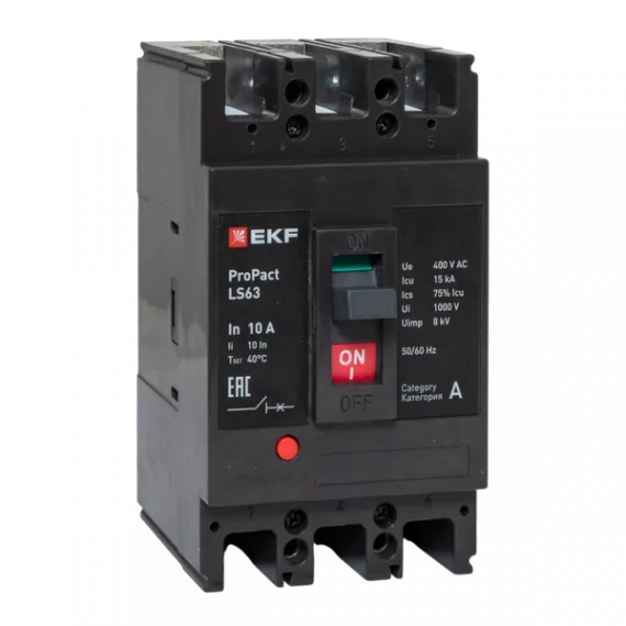 Фотография товара 'EKF mccb-63-15-3-10-ls Автоматический выключатель LS63 15кА 3P 10А'