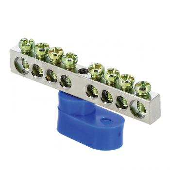 Фотография товара 'EKF Шина «0» N (6x9мм), 8 отверстий, никель, угловой изолятор PROxima sn1-63-08-1'