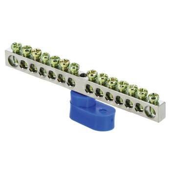 Фотография товара 'EKF Шина «0» N (6x9мм), 14 отверстий, никель, угловой изолятор PROxima sn1-63-14-1'