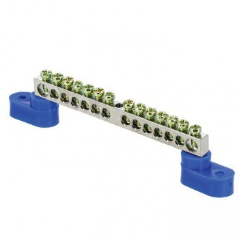 Фотография товара 'EKF Шина «0» N (6x9мм), 14 отверстий, никель, 2 угловых изолятора PROxima sn1-63-14-2'