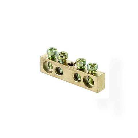 Фотография товара 'EKF Шина PEN «ноль-земля» (6х9мм), 4 отверстия, латунь, крепеж по центру PROxima sn0-63-04'