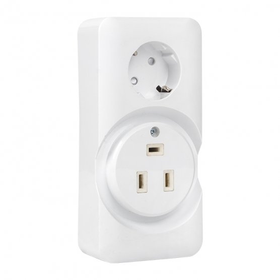 Фотография товара 'EKF AS-250-32/16-O Розетка двойная (РШ/евро) 32А/16A 250В 2P+PE'