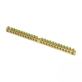 Фотография товара 'EKF Шина PEN «ноль-земля» (6х9мм), 24 отверстия, латунь, крепеж по центру PROxima sn0-63-24'