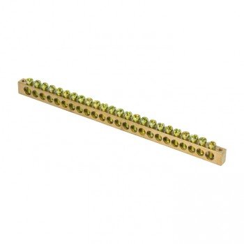 Фотография товара 'EKF Шина PEN «ноль-земля» (8х12мм), 24 отверстия, латунь, крепеж по краям PROxima sn0-125-24-k'