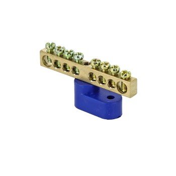 Фотография товара 'EKF Шина «0» N (6х9мм), 8 отверстий, латунь, угловой изолятор PROxima sn0-63-08-1'