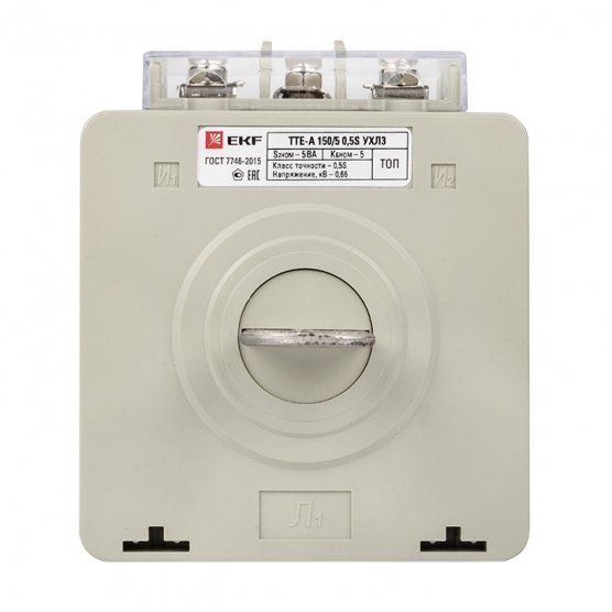 Фотография товара 'EKF tte-S-150-0.5S Трансформатор тока ТТЕ-A-150/5А с клеммой напряжения'