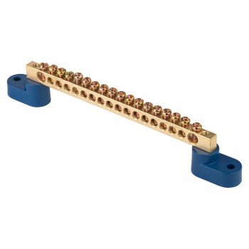 Фотография товара 'EKF Шина «0» N (8х12мм), 18 отверстий, латунь, 2 угловых изолятора PROxima sn0-125-18-2'