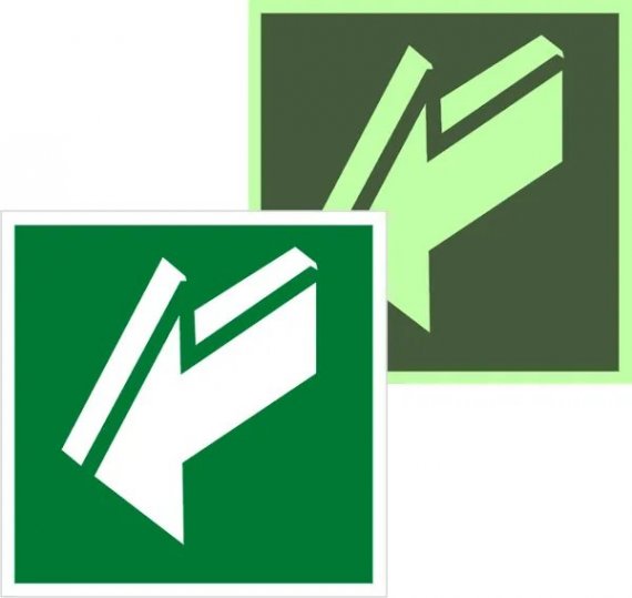 Фотография товара 'EKF an-e-19-f Знак наклейка E19 "Открывать движением на себя" (200x200)'