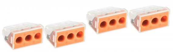 Фотография товара 'EKF Клемма СМК 773-173 (с пастой), 3 отверстия, 2,5-6,0 мм2 PROxima plc-smk-773-173r'