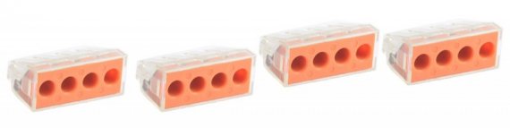 Фотография товара 'EKF Клемма СМК 773-174 (с пастой), 4 отверстия, 2,5-6,0 мм2 PROxima plc-smk-773-174r'