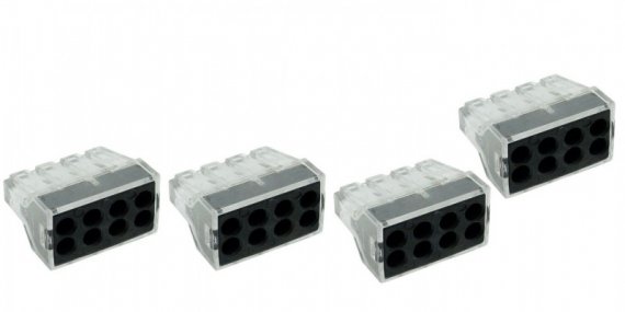 Фотография товара 'EKF Строительно-монтажная клемма СМК 773-108 8 отверстий 1,0-2,5мм2 PROxima plc-smk-108r'