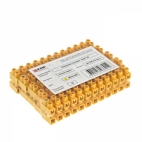 Фотография товара 'EKF Колодка клеммная (25мм) 60А полистирол PROxima plc-KK-25-60-ps-y'