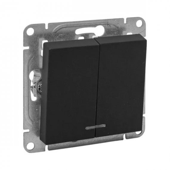 Фотография товара 'EKF UP1-SWB-24 Механизм выключателя, двухклавишный, с подсветкой'