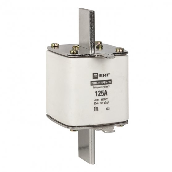 Фотография товара 'EKF fus-39/630/125 Плавкая вставка ППН-39 630/125А габарит 3'