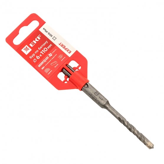 Фотография товара 'EKF db-6-110-4x4 Бур по бетону SDS-plus 6х110 мм (4 резца) Expert'