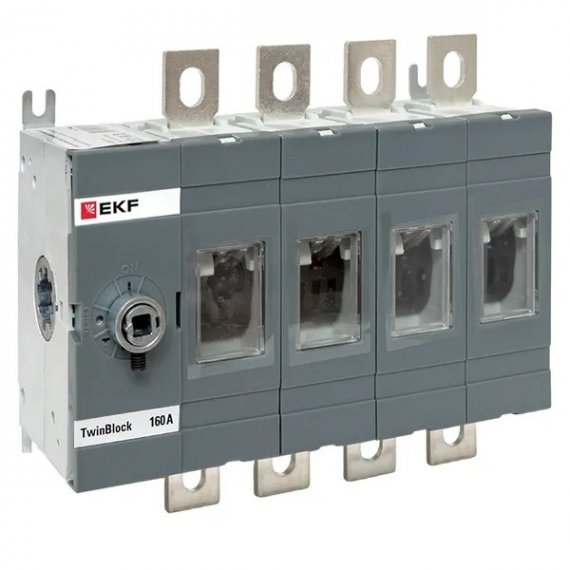 Фотография товара 'EKF tb-s-160-4p Рубильник 160A 4P без рукоятки управления TwinBlock'
