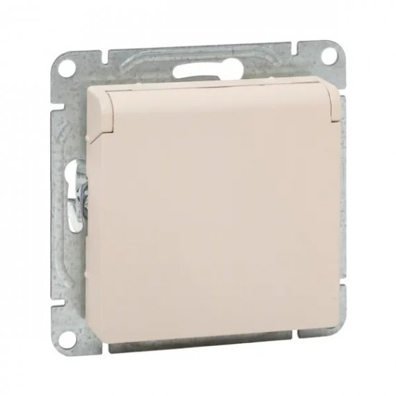 Фотография товара 'EKF UP1-SOI-111-44 Механизм розетки, 16А, IP44, с заземлением, со шторками, c крышкой'