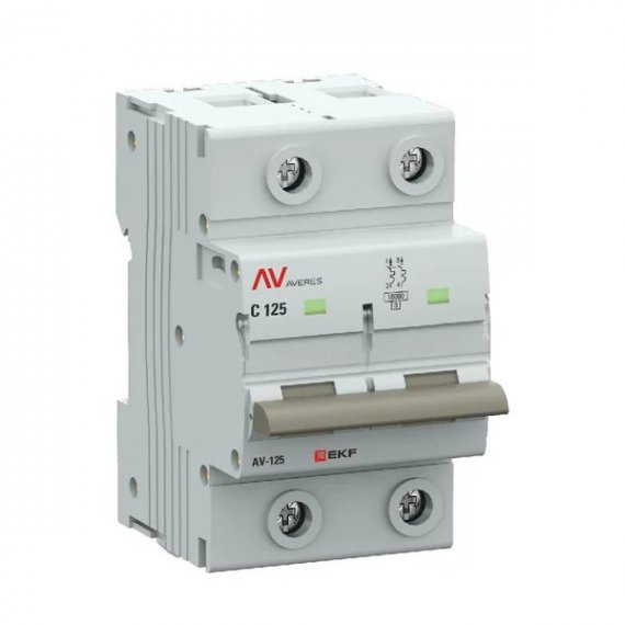 Фотография товара 'EKF mcb125-2-125D-av Выключатель автоматический AV-125 2P 125A (D) 10kA'