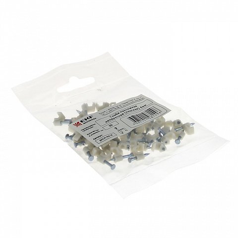 Фотография товара 'EKF Скоба крепежная квадратная (плоская) (4мм.) PROxima plcn-ss-4'