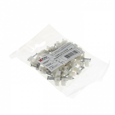 Фотография товара 'EKF Скоба крепежная квадратная (плоская) (7мм.) PROxima plcn-ss-7'