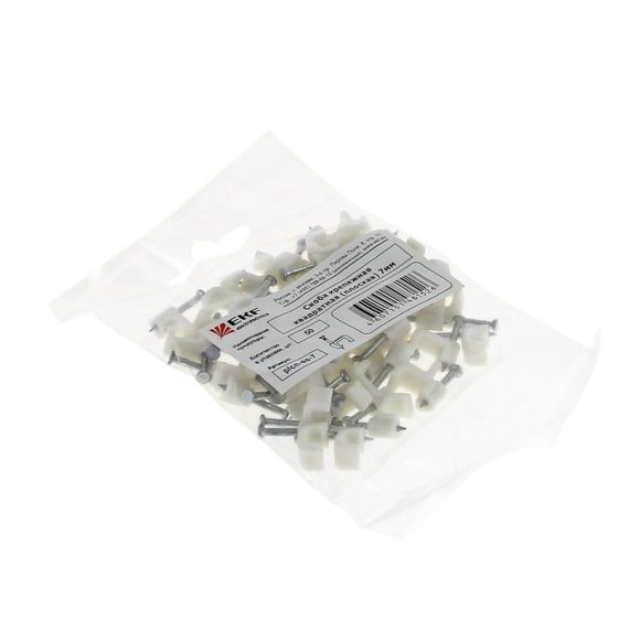 Фотография товара 'EKF Скоба крепежная квадратная (плоская) (8мм) PROxima plcn-ss-8'