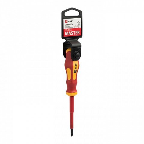 Фотография товара 'EKF Отвертка Master PZ1x80 мм 1000В Basic pz-1-80-mas-in'