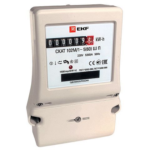 Фотография товара 'EKF Счетчик электрической энергии СКАТ 102М/1 - 5(60) Ш П PROxima 10204P'