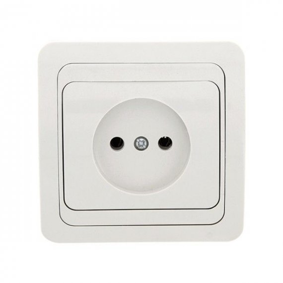 Фотография товара 'EKF Розетка 1-местная без заземления 10А керамика PROxima EER10-022-10C'