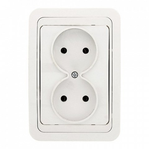 Фотография товара 'EKF Розетка 2-местная без заземления 10А PROxima EER10-102-10'