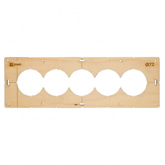 Фотография товара 'EKF sh-d72-5 Шаблон для подрозетников c 5 отв. диам. 72 мм Expert'