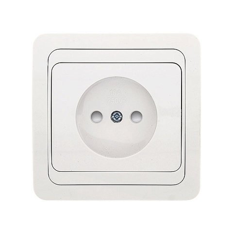 Фотография товара 'EKF Розетка 1-местная без заземления 10А с защитной шторкой PROxima EER10-022-100'