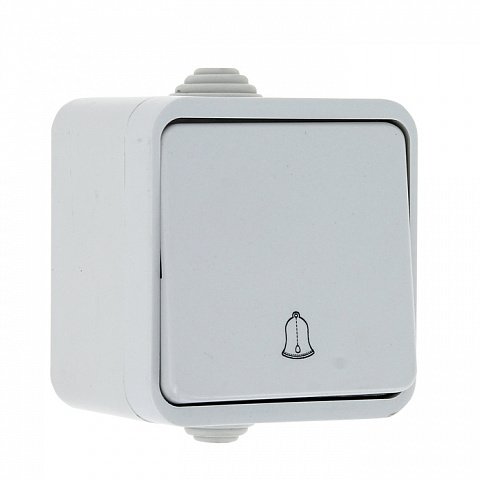 Фотография товара 'EKF Кнопка звонка 1-клавишная 10А IP44 EKZ10-026-10-44'